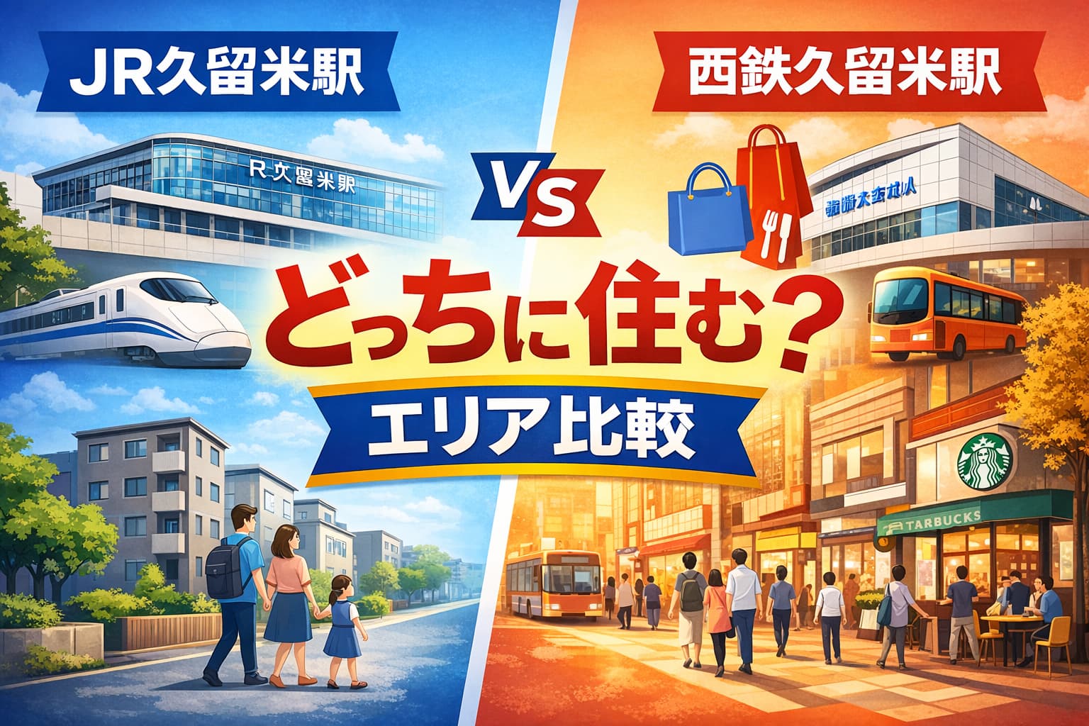 西鉄久留米とJR久留米　どっちに住む