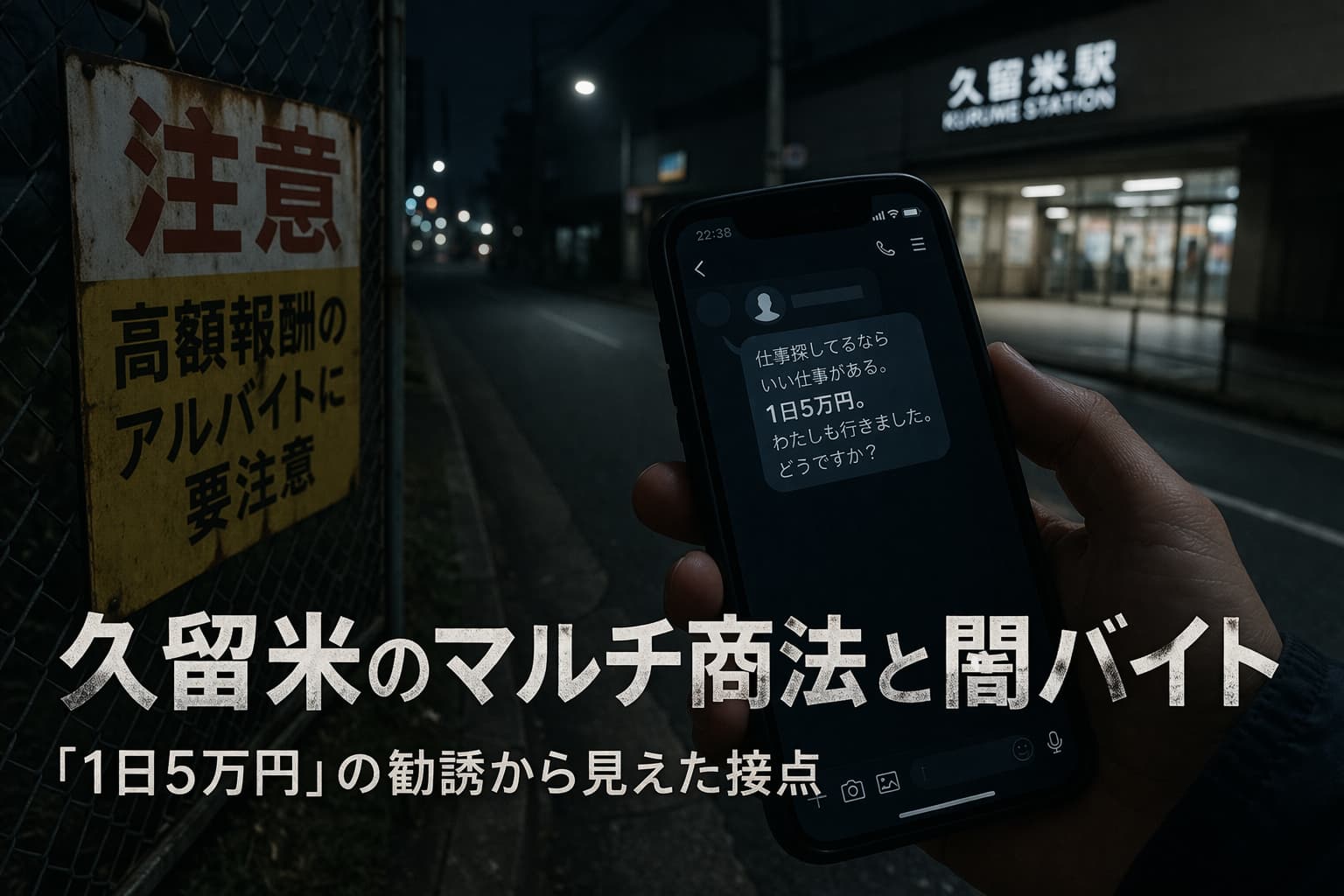 久留米　闇バイト　マルチ商法