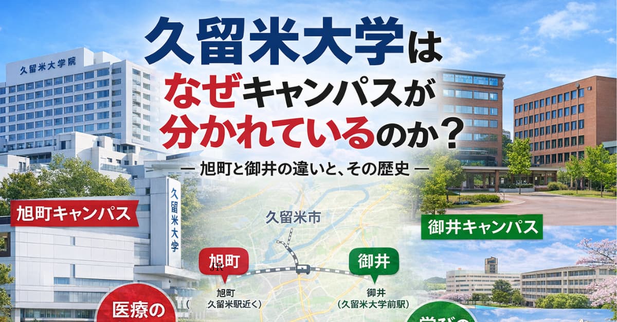 久留米大学のキャンパス配置