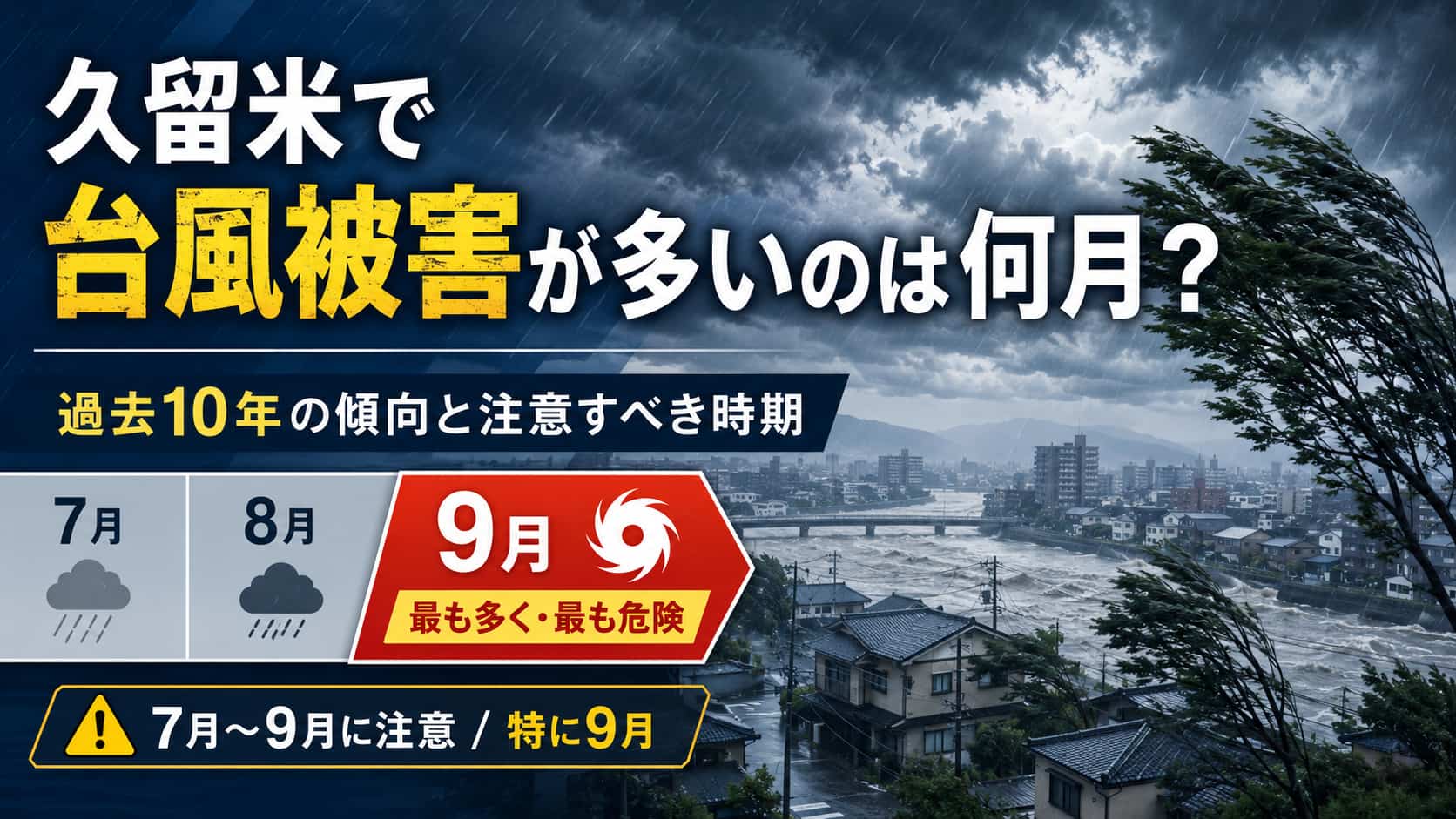 久留米　台風　何月