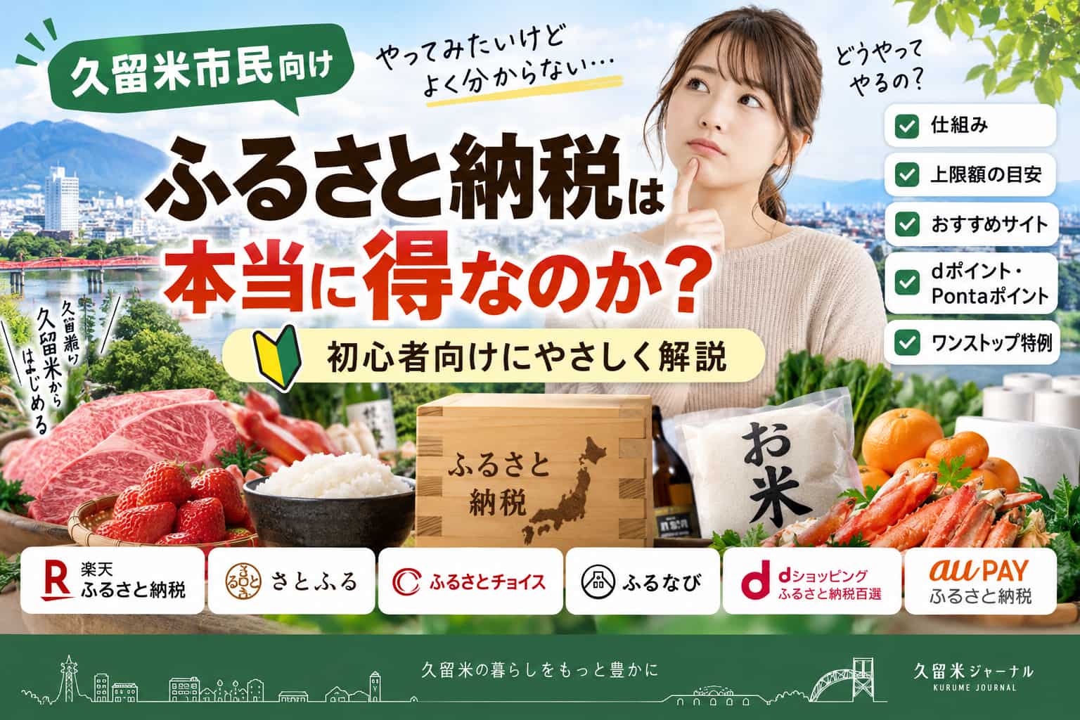 ふるさと納税は得なのか　久留米市